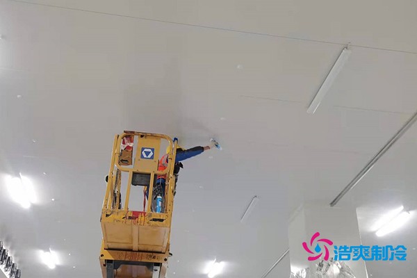 图为六玄网132432工人正在对顶板进行打胶